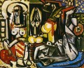 Les femmes d Alger Delacroix IV 1955 Cubismo